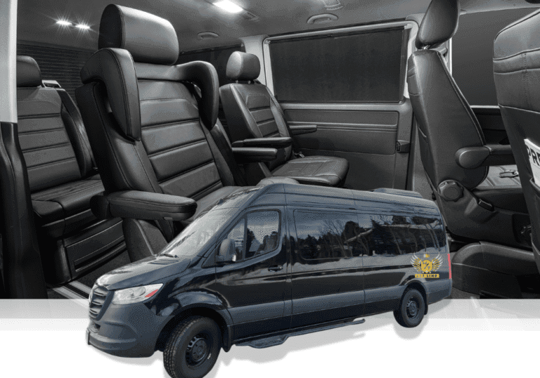 Spacious shuttle van for comfortable group transport
