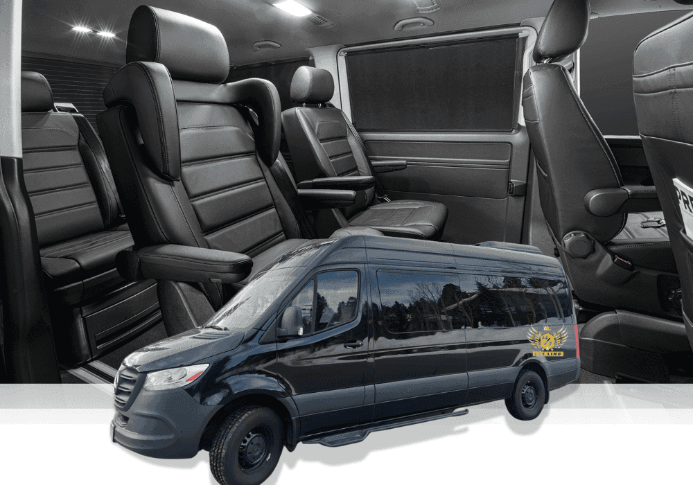 Spacious shuttle van for comfortable group transport