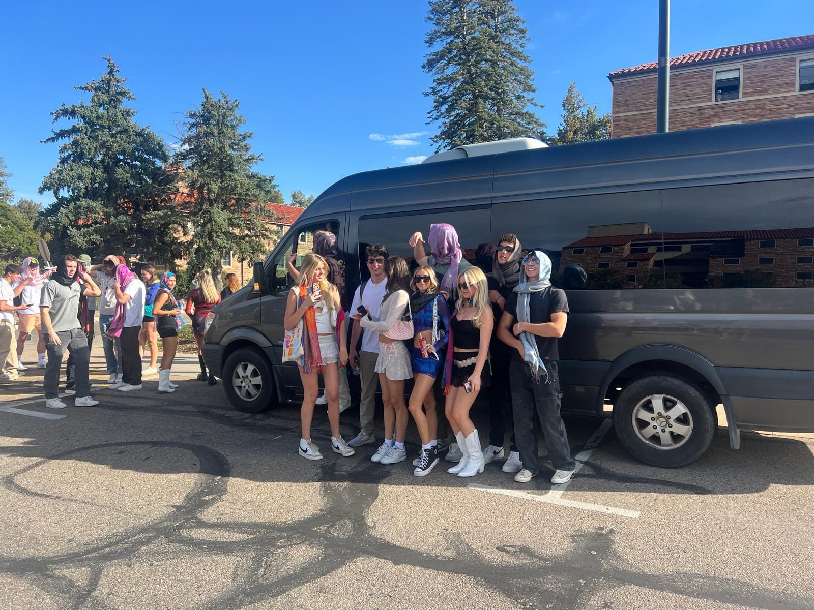 Luxury sports event shuttle van for Red Rocks shuttle from Denver and group transfers.