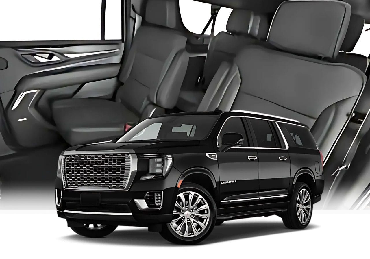 Luxury SUV providing professional limo service near me and executive limousine rental Denver for airport transfers.
