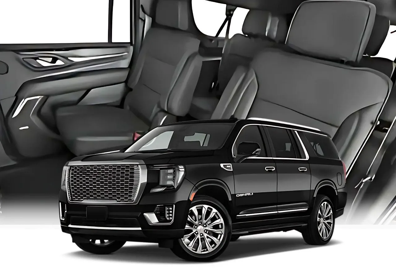 Luxury SUV providing professional limo service near me and executive limousine rental Denver for airport transfers.