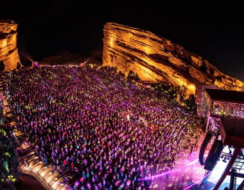 Audience enjoying a concert show
